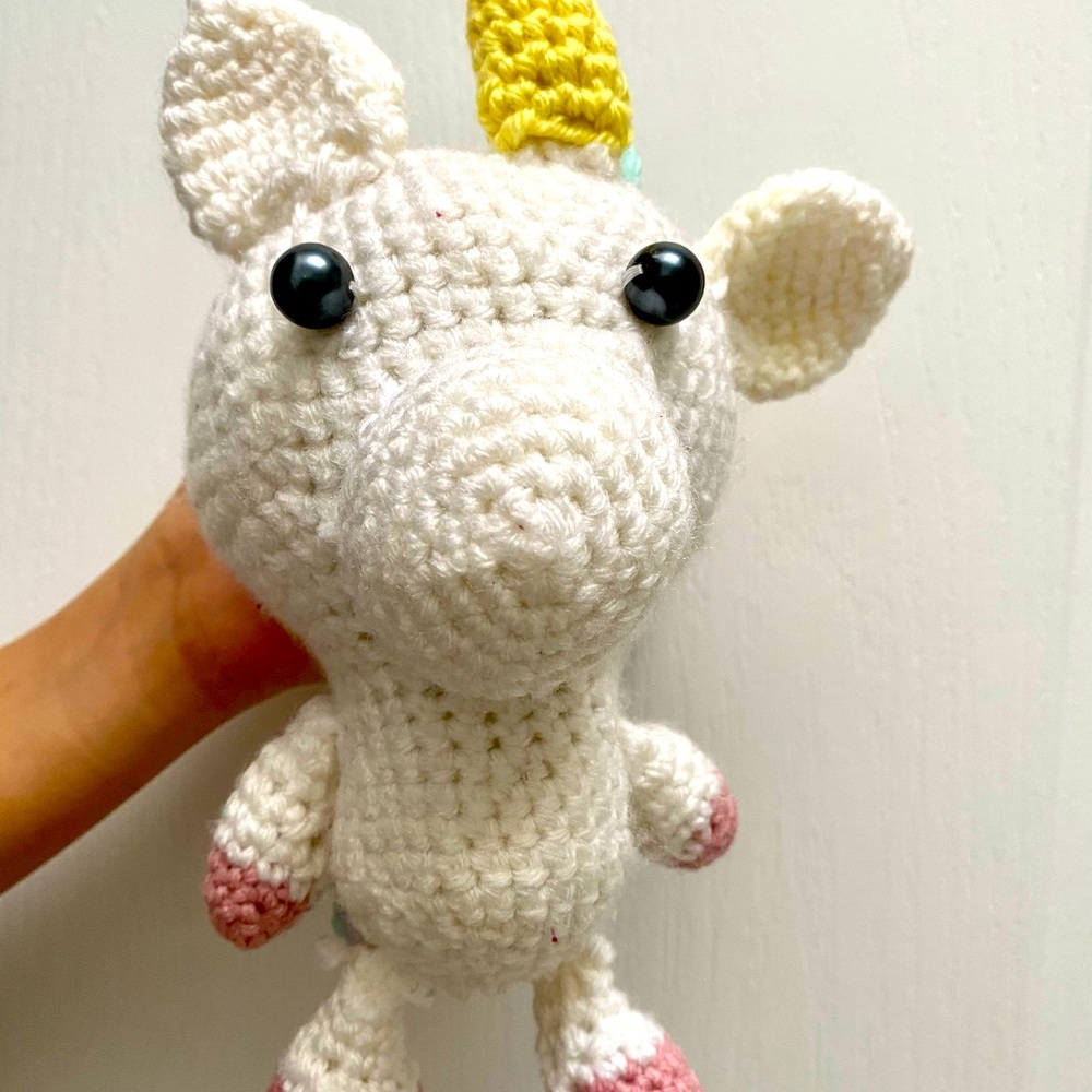 White unicorn (Hand Made Amigurumi Animals)